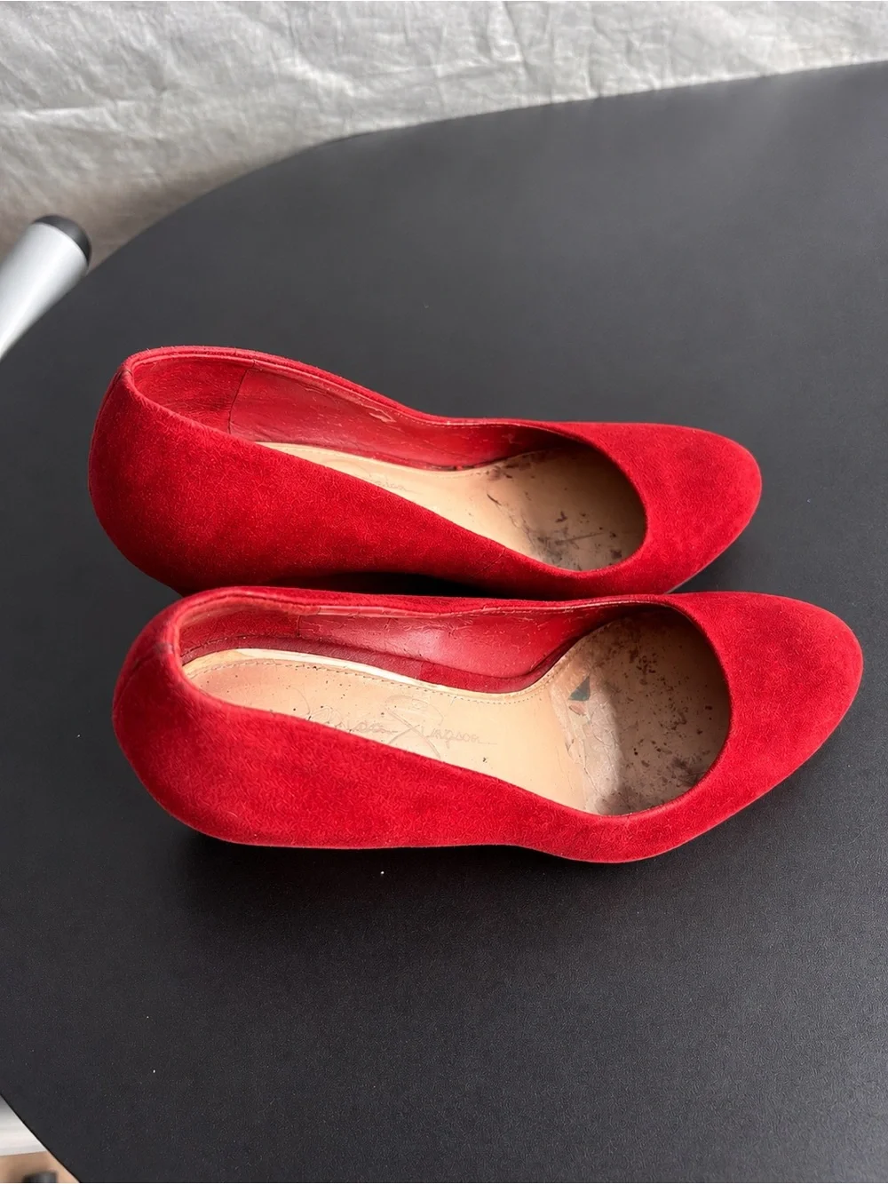 Jessica Simpson Red Suede Wedge Pumps